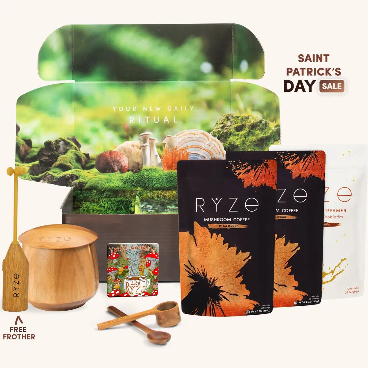 RYZE mushroom Coffee House Blend Ritual Set