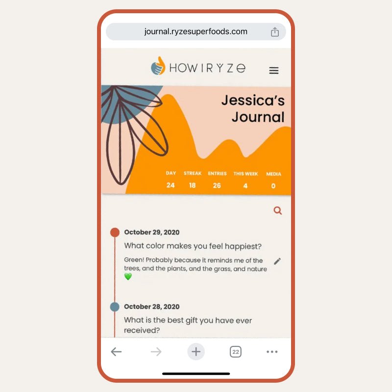 RYZE FREE Gratitude App - Easy Ready