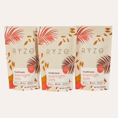 RYZE Get Mushroom Overnight Oats 50% OFF! - Morning Bowl