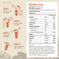 RYZE Mushroom Overnight Oats Pack (14 Servings) - Daily Oats Start